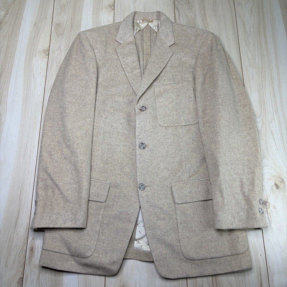 Vtg 1950s Robert Hall Thick Italian Wool Unstructured Blazer Mens 38S Sport Coat